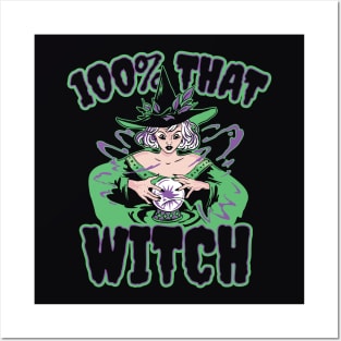 100% THAT Witch // Funny Halloween Witch Parody Posters and Art